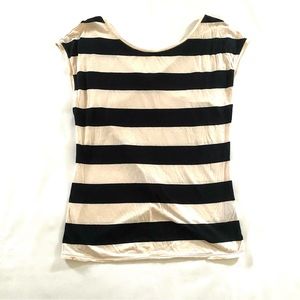 All Saints Cross Back Stripe Top